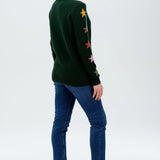 Jersey Stacey Verde, mangas de estrella otoñal - ECRU