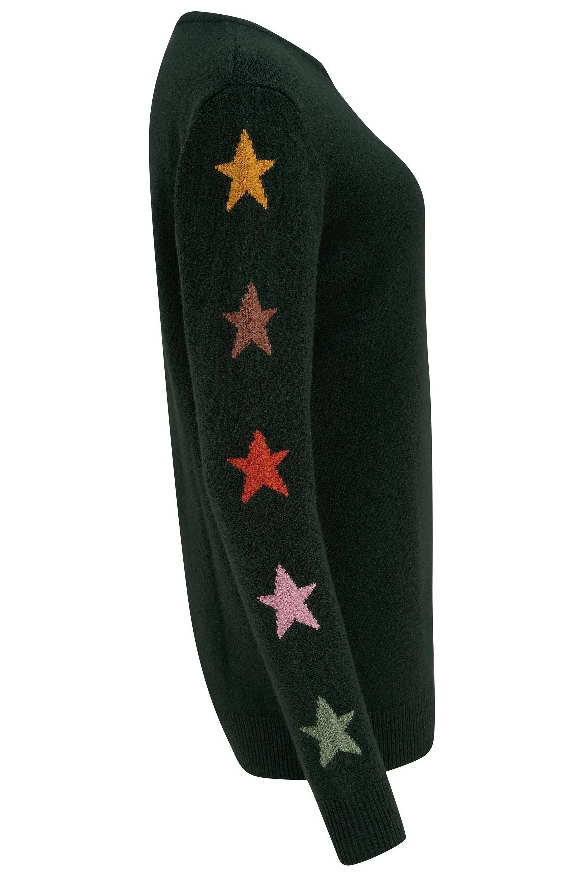 Jersey Stacey Verde, mangas de estrella otoñal - ECRU