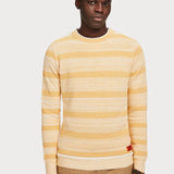 Jersey texturizado de cuello redondo - ECRU