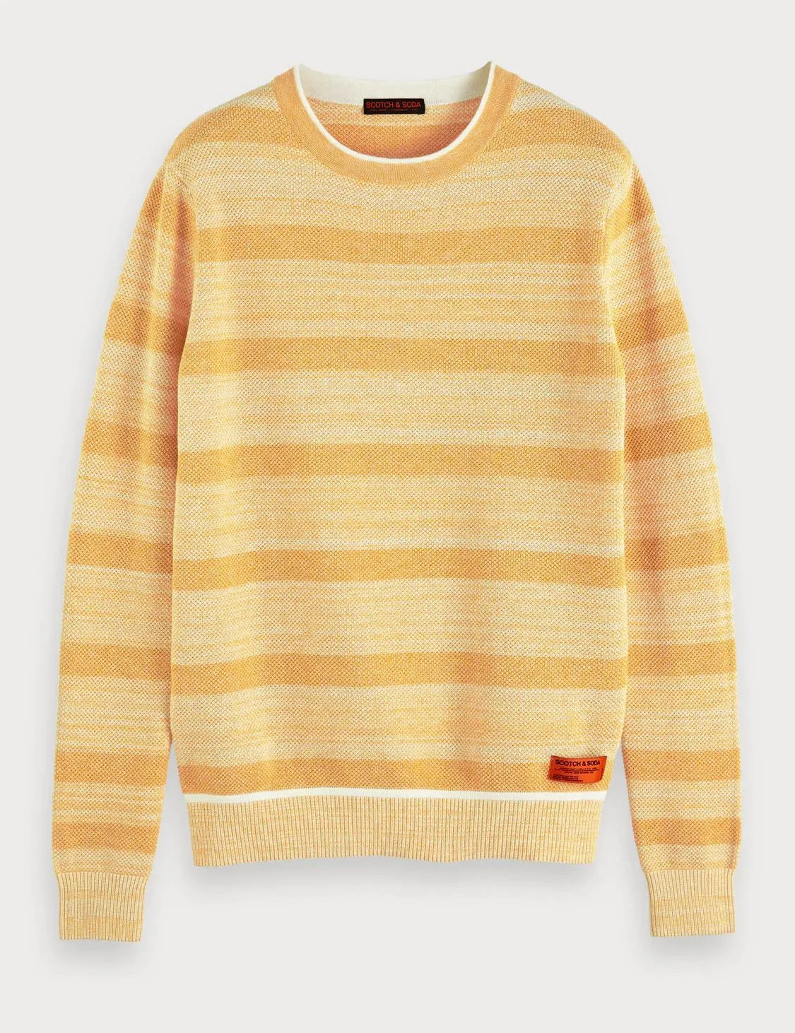 Jersey texturizado de cuello redondo - ECRU