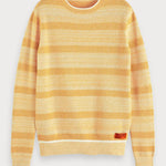 Jersey texturizado de cuello redondo - ECRU