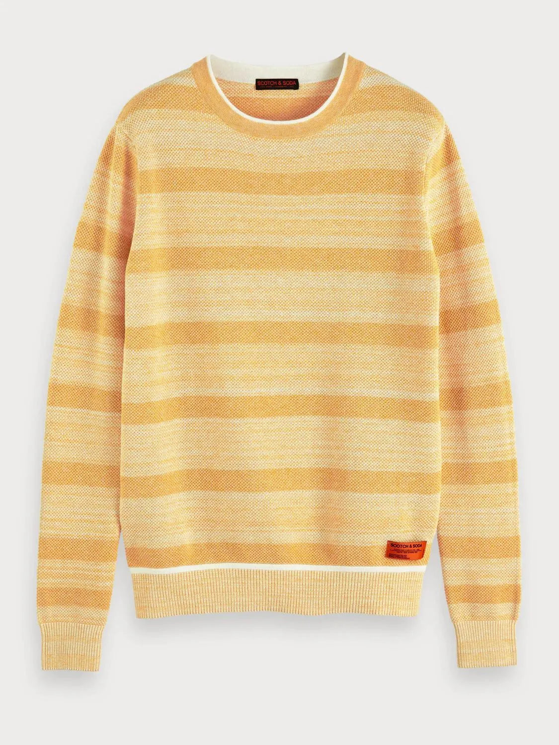 Jersey texturizado de cuello redondo - ECRU