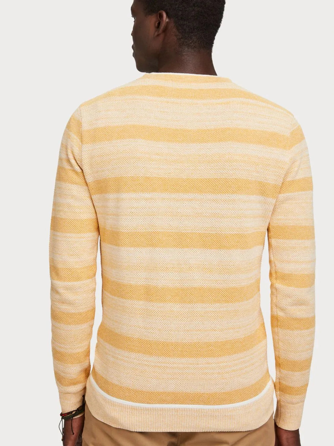 Jersey texturizado de cuello redondo - ECRU