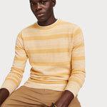 Jersey texturizado de cuello redondo - ECRU