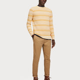 Jersey texturizado de cuello redondo - ECRU