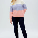 Jersey Vivian Multicolor, Rayas festoneadas - ECRU