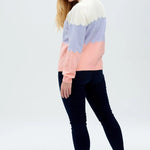 Jersey Vivian Multicolor, Rayas festoneadas - ECRU