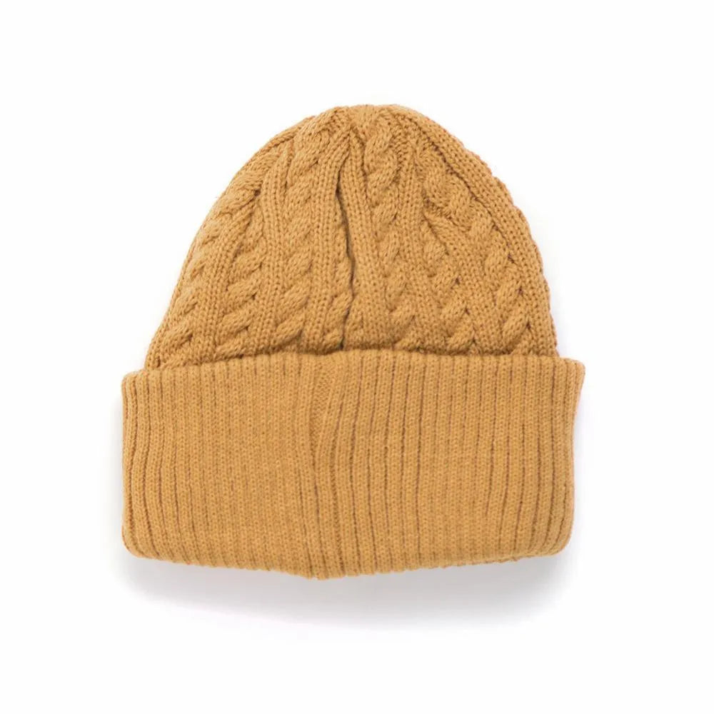 Joe Cable Beanie Honey Gold - ECRU
