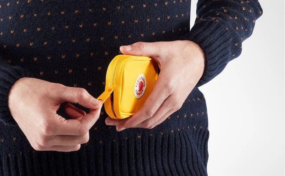 Kanken Card Wallet Navy - ECRU