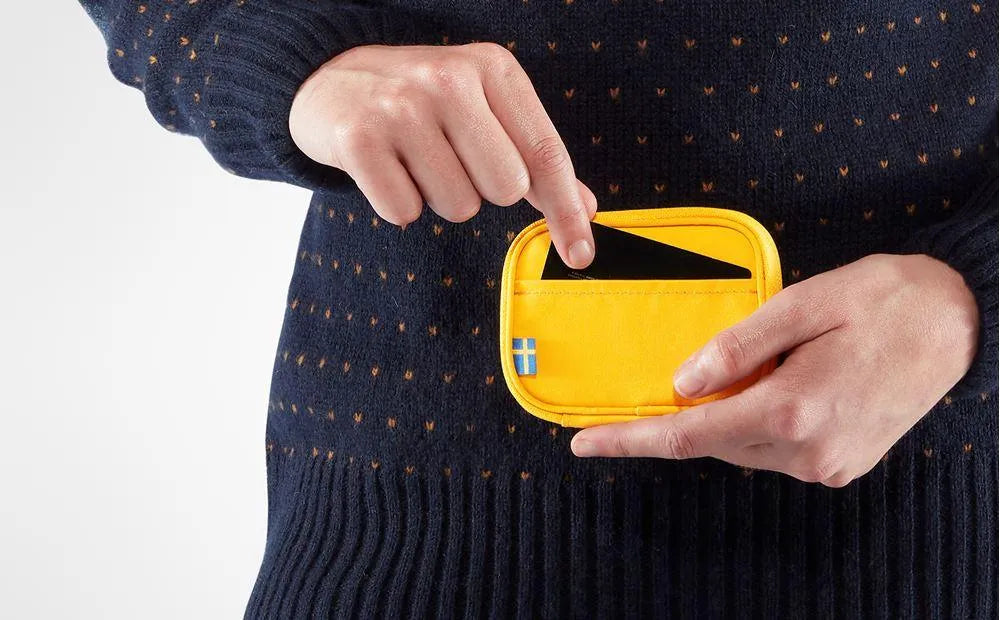 Kanken Card Wallet Navy - ECRU