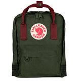Kanken Mini Verde Bosque y Rojo - ECRU