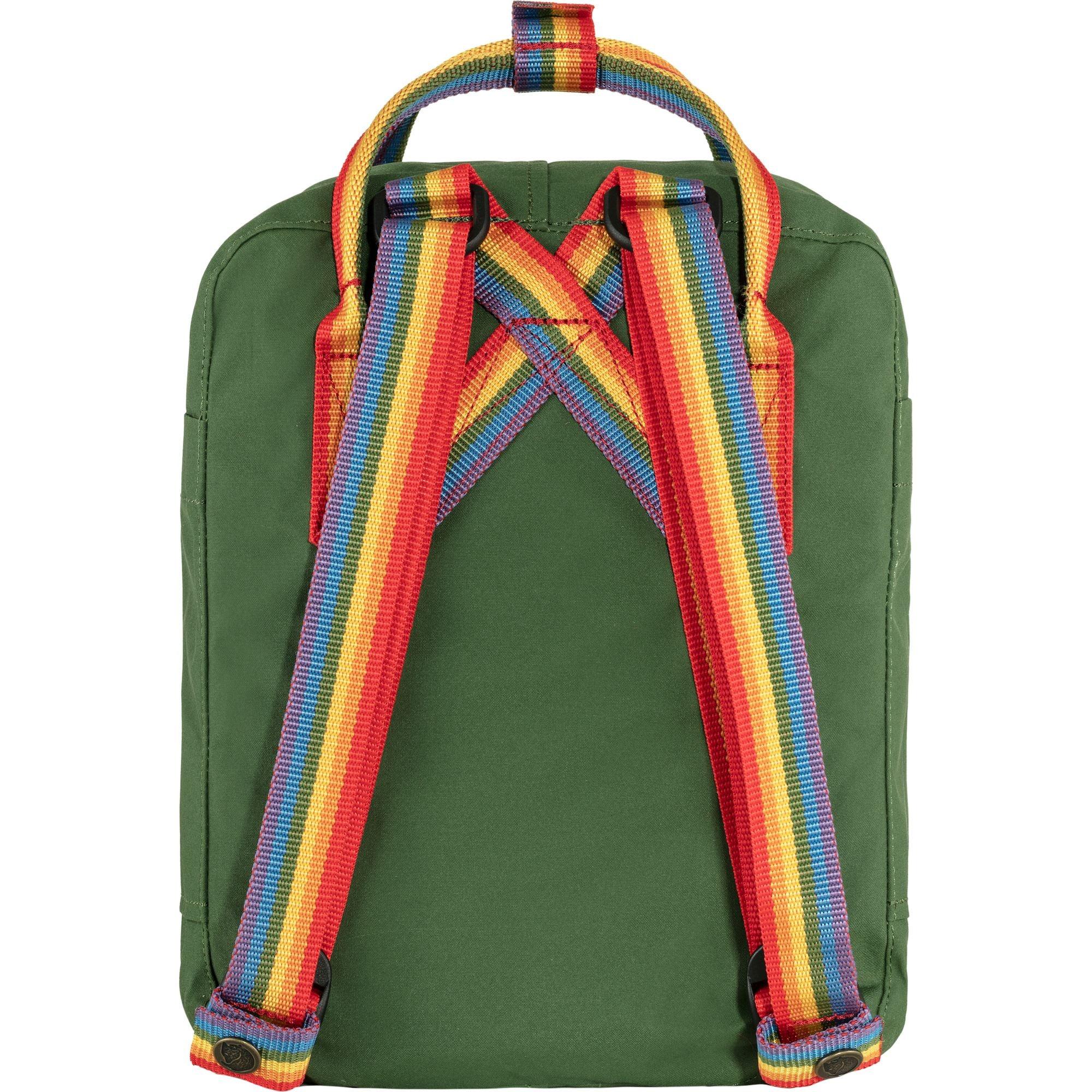 Kånken Rainbow Mini Spruce Green Rainbow Pattern - ECRU