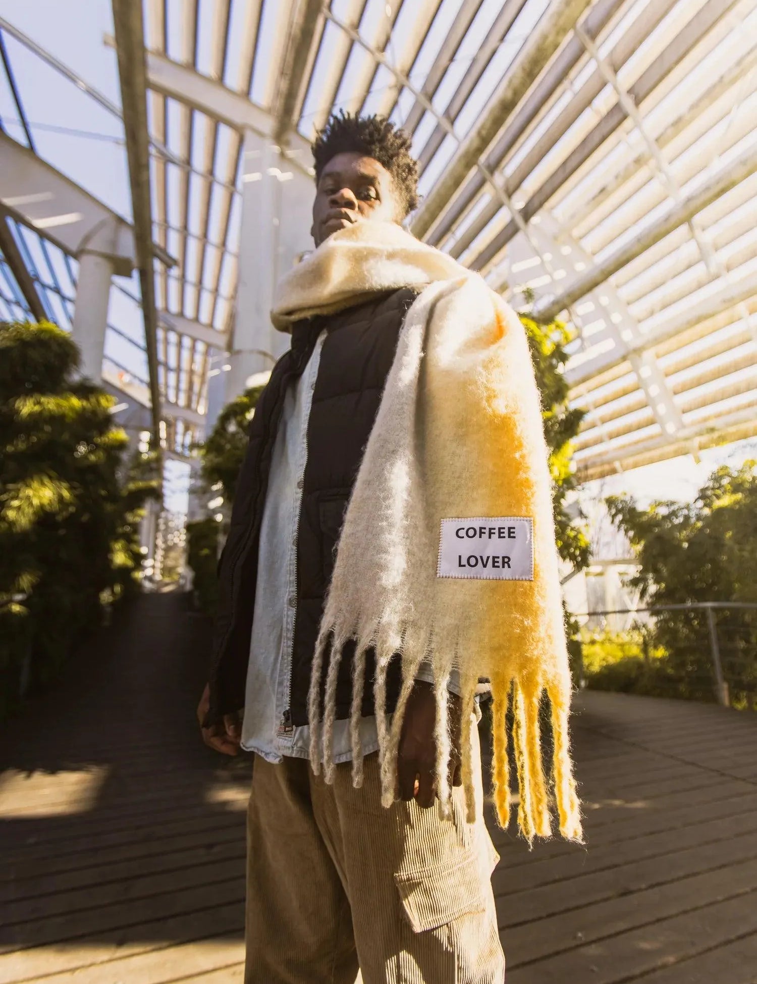 Maxi Bufanda Coffee Lover - ECRU