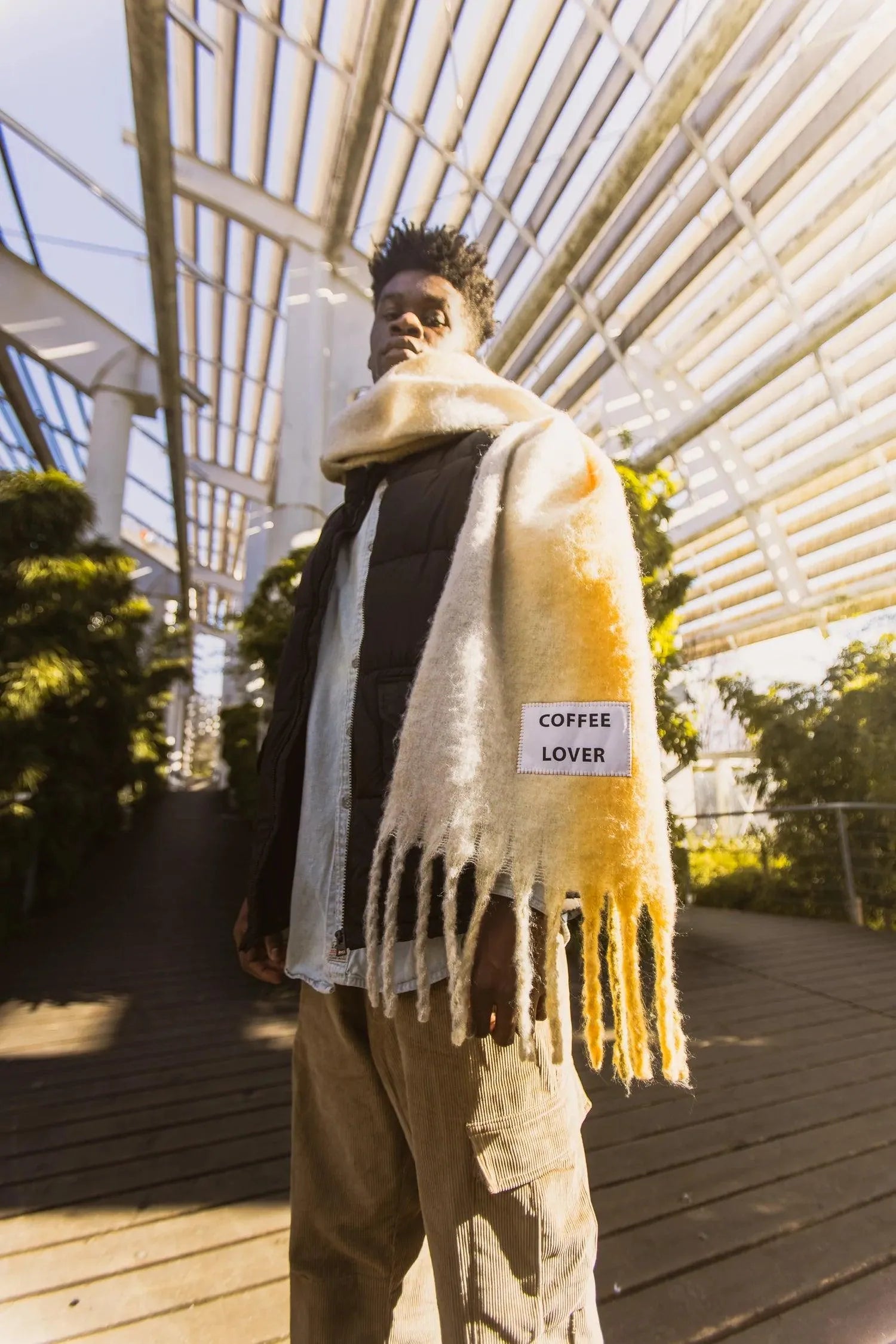 Maxi Bufanda Coffee Lover - ECRU