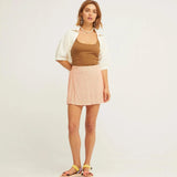 Mini Falda Pantalón - ECRU