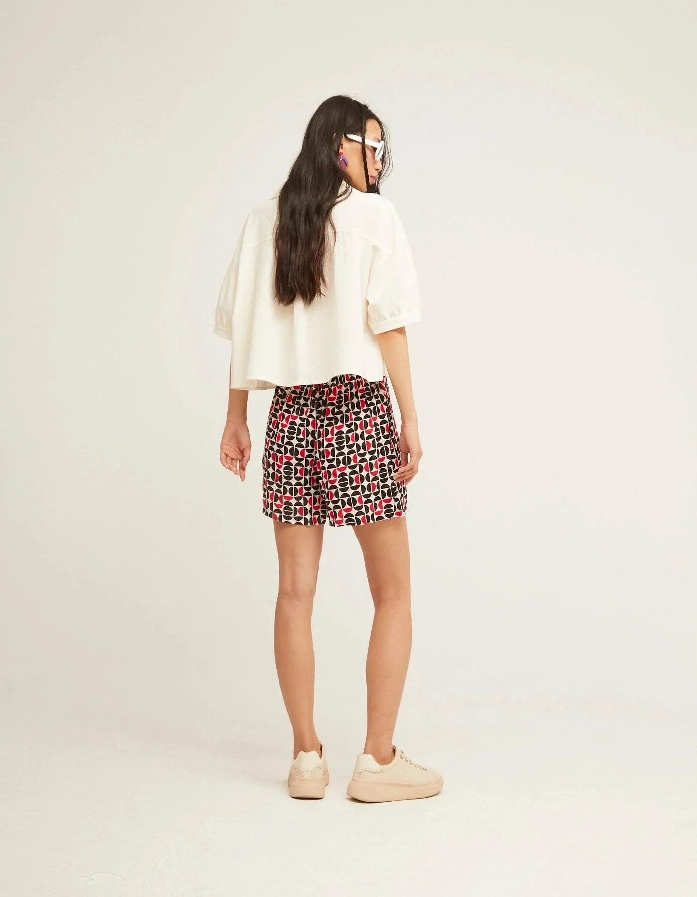 Mini Falda Pantalón - ECRU