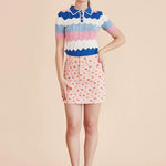 Minifalda algodón labios - ECRU