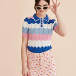 Minifalda algodón labios - ECRU