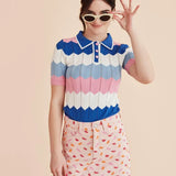 Minifalda algodón labios - ECRU