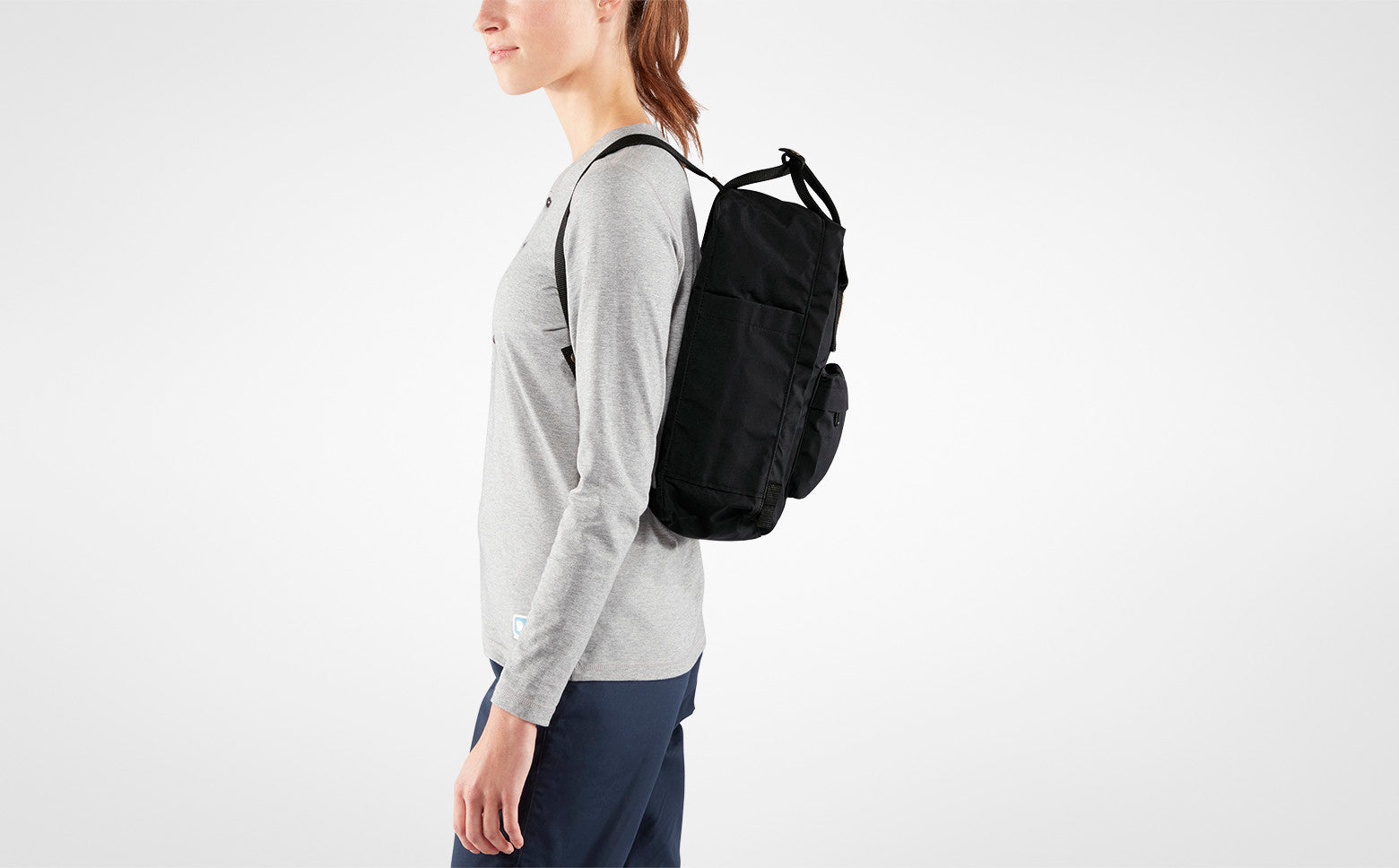 Mochila Fjallraven Kanken Original Negra - ECRU