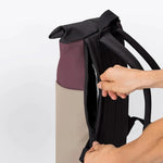 Mochila Hajo Mini Lotus Eggplant Nude - ECRU