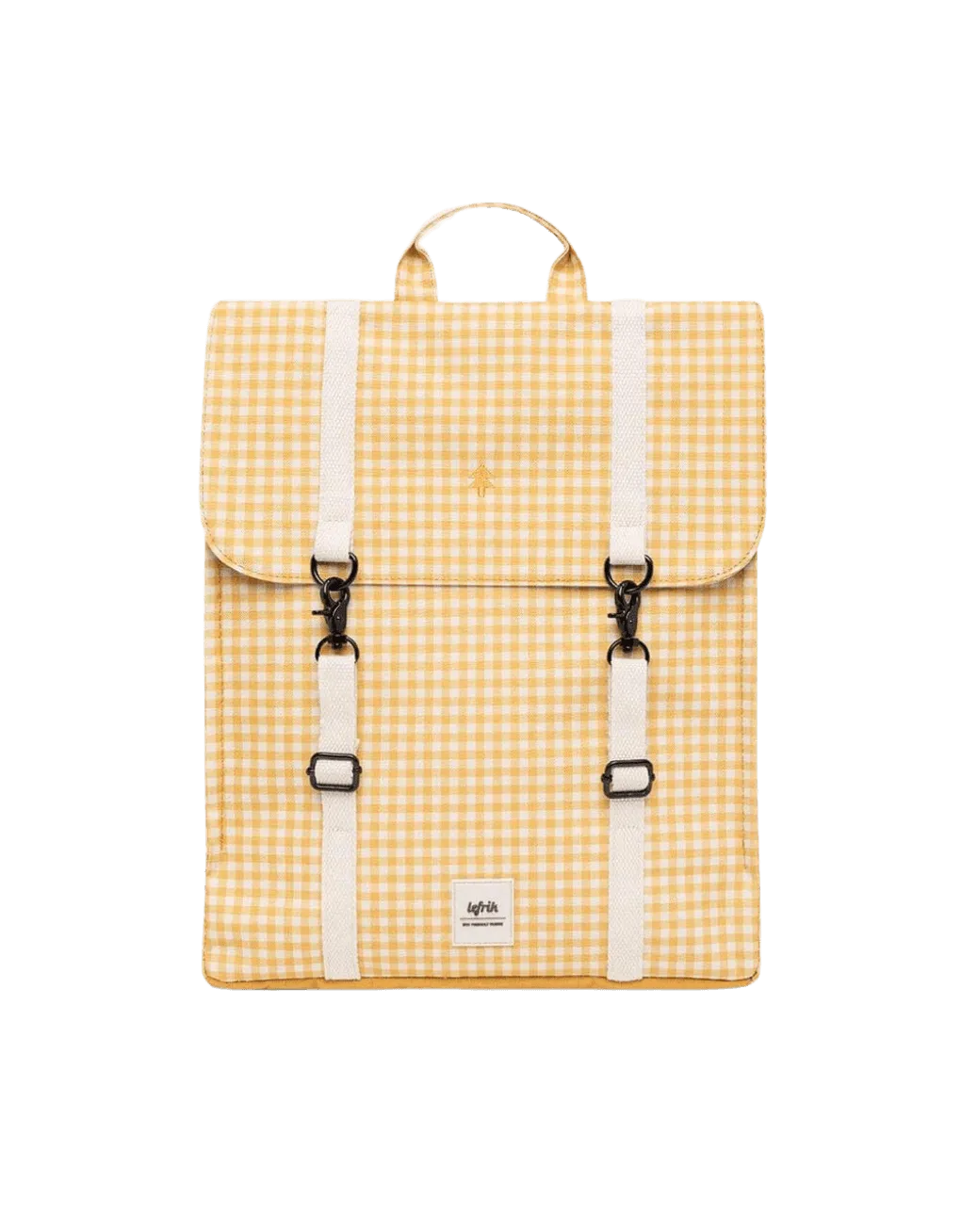 Mochila Lefrik Handy Vichy Mustard - ECRU
