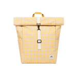 Mochila Lefrik Roll Mini Vichy Mustard - ECRU