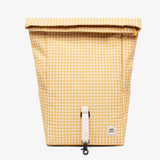 Mochila Lefrik Roll Mini Vichy Mustard - ECRU