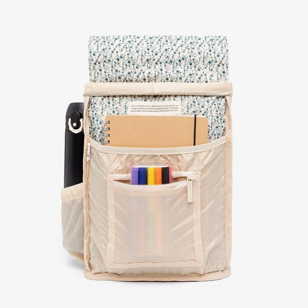 Mochila Lefrik Scout Mini Printed - ECRU