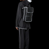 Mochila Mini Rains Black Reflective - ECRU