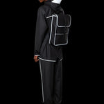 Mochila Mini Rains Black Reflective - ECRU