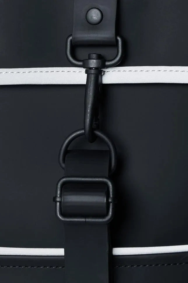 Mochila Mini Rains Black Reflective - ECRU