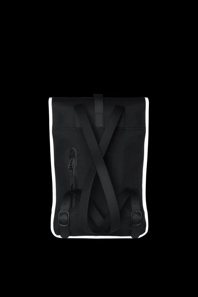 Mochila Mini Rains Black Reflective - ECRU