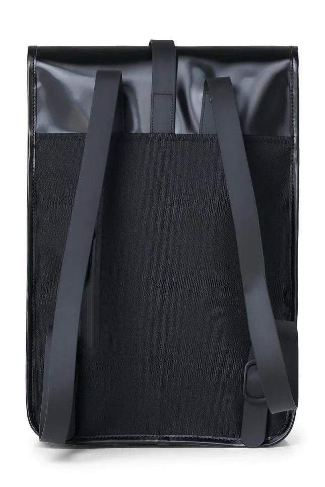 Mochila Mini Rains Negro Brillante - ECRU