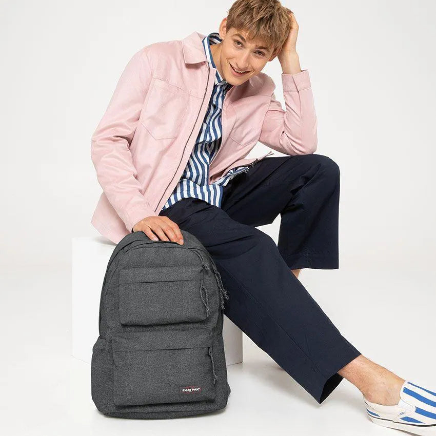 Mochila Padded Double Black Denim - ECRU