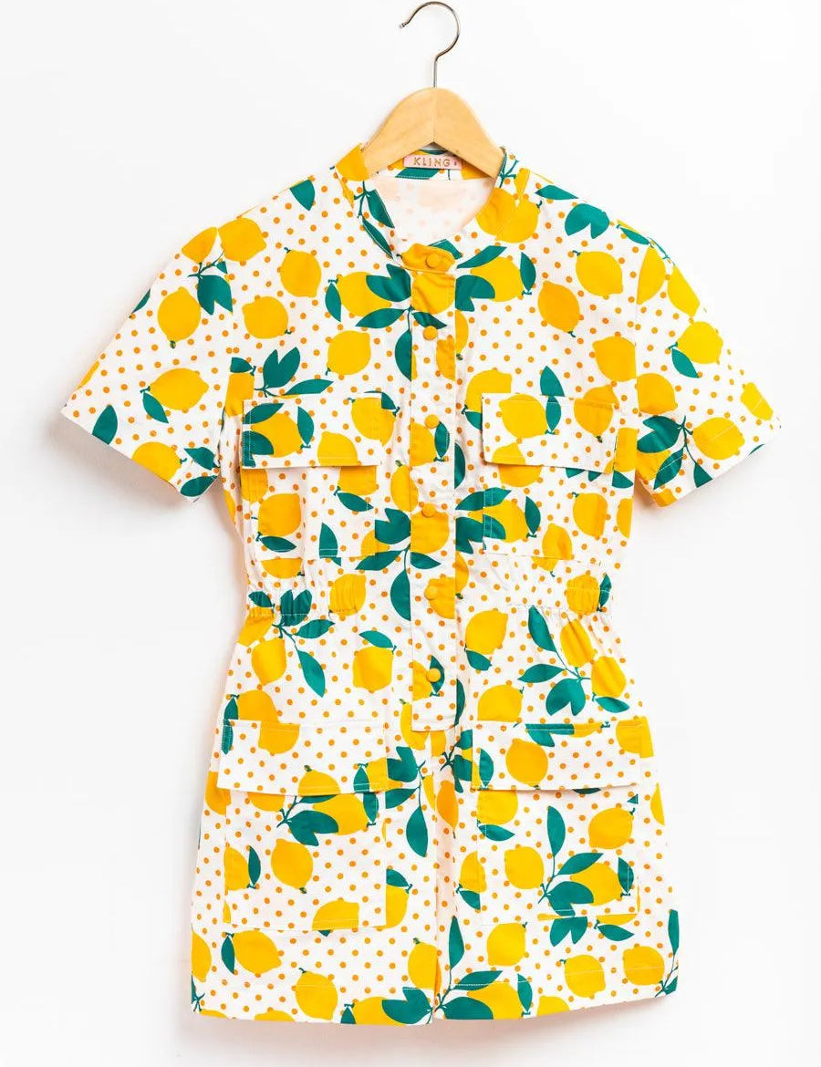 Mono corto limones - ECRU