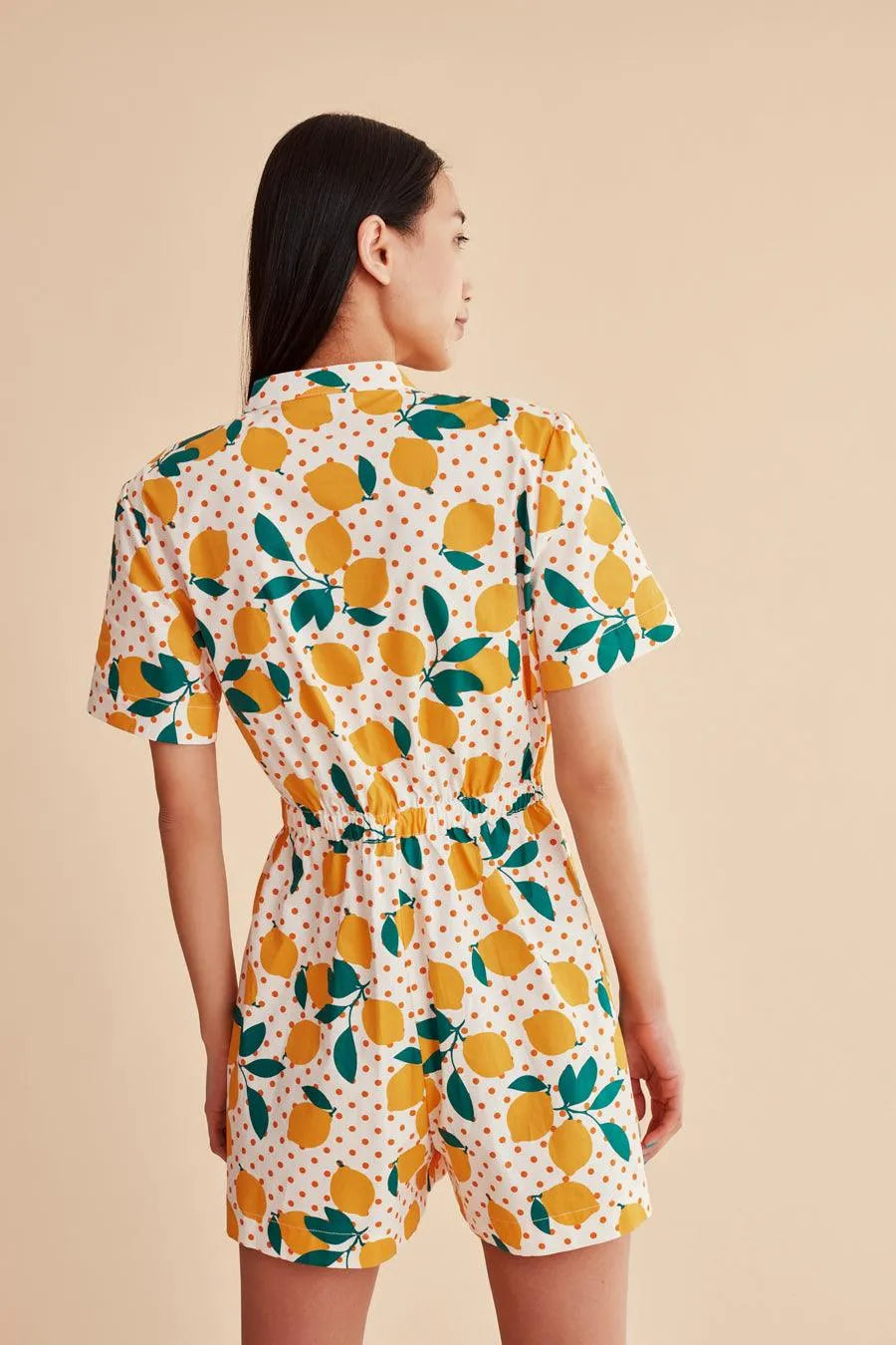 Mono corto limones - ECRU