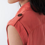 Mono de tencel con cinturón - ECRU