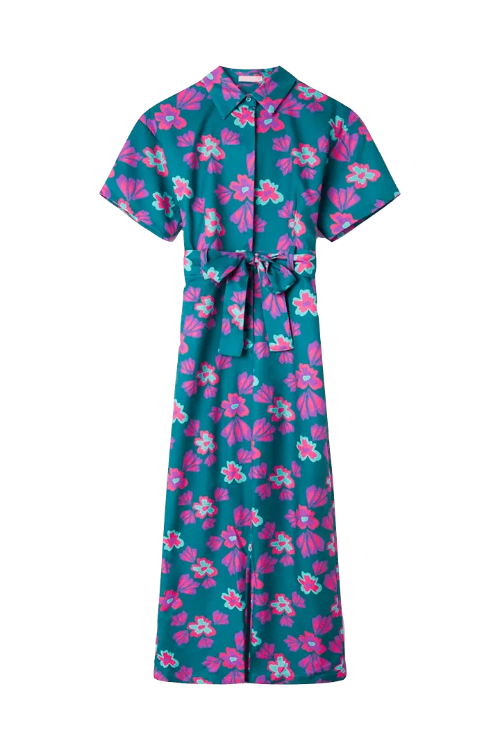 Mono largo flores - ECRU