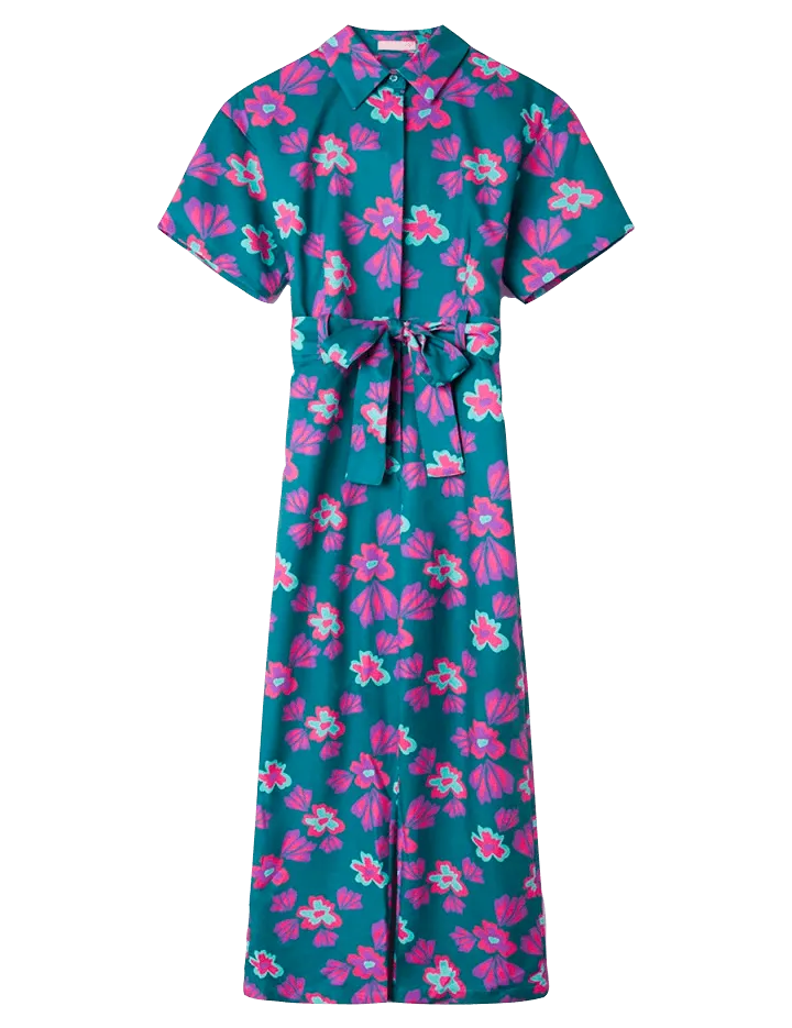 Mono largo flores - ECRU