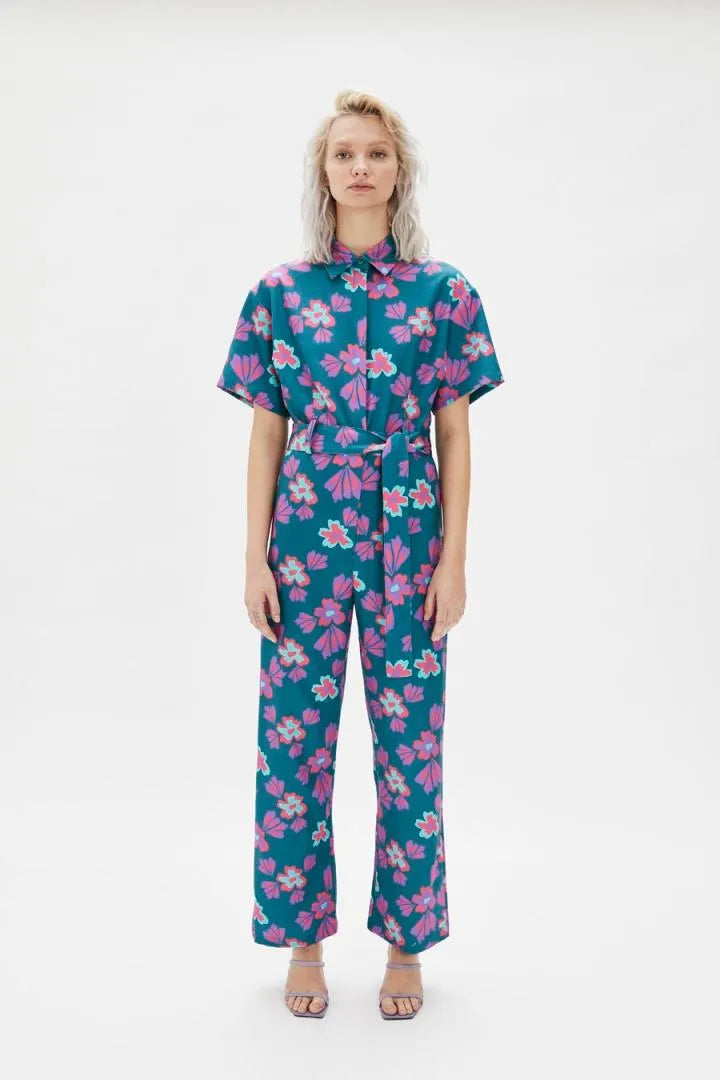 Mono largo flores - ECRU