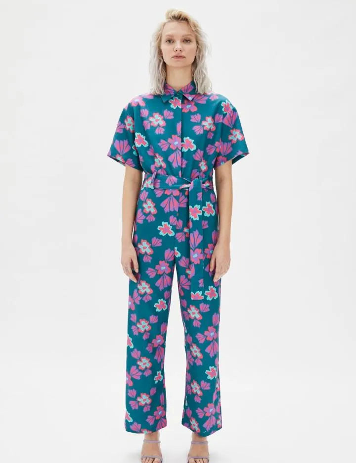 Mono largo flores - ECRU