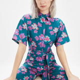 Mono largo flores - ECRU