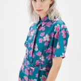 Mono largo flores - ECRU