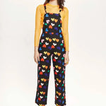 Mono largo tirantes corazones - ECRU