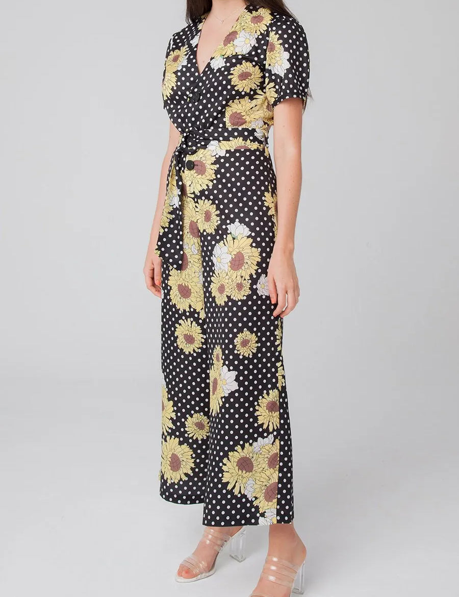 Mono Lunares y Girasoles - ECRU