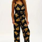 Mono Sugarhill Harper Batik Black Pineapples - ECRU