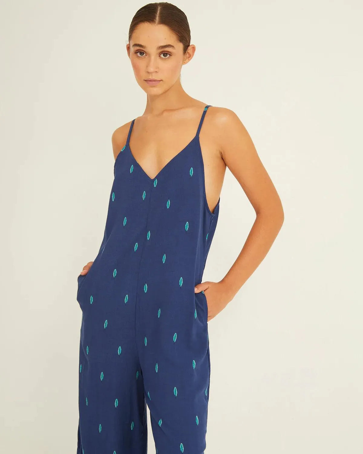 Mono Xantik Tirantes Navy Feather - ECRU