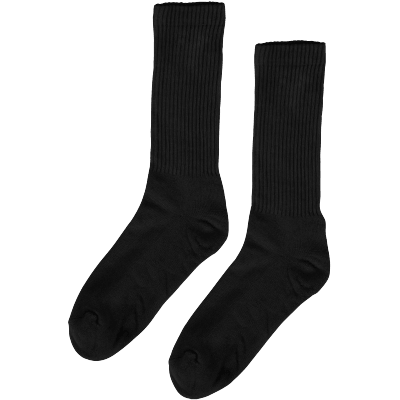 Organic Colorful Standard Active Sock Deep Black - ECRU