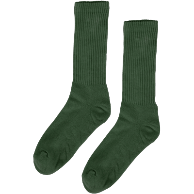 Organic Colorful Standard Active Sock Emerald Green - ECRU